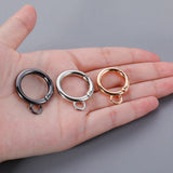 10pcs Double O Ring Openable Bag Belt Buckle Snap Clasp ID 16/19mm