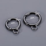 10pcs Double O Ring Openable Bag Belt Buckle Snap Clasp ID 16/19mm