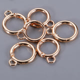 10pcs Double O Ring Openable Bag Belt Buckle Snap Clasp ID 16/19mm