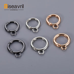 10pcs Double O Ring Openable Bag Belt Buckle Snap Clasp ID 16/19mm
