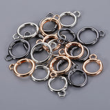 10pcs Double O Ring Openable Bag Belt Buckle Snap Clasp ID 16/19mm