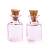 10pcs Square Glass Cork Bottles - DIY Wishing Bottles for Pendant Decorations