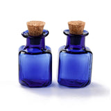 10pcs Square Glass Cork Bottles - DIY Wishing Bottles for Pendant Decorations