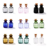 10pcs Square Glass Cork Bottles - DIY Wishing Bottles for Pendant Decorations