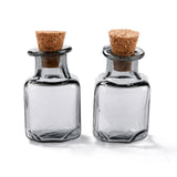 10pcs Square Glass Cork Bottles - DIY Wishing Bottles for Pendant Decorations