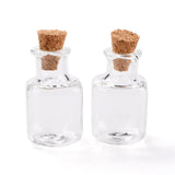 10pcs Square Glass Cork Bottles - DIY Wishing Bottles for Pendant Decorations