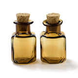 10pcs Square Glass Cork Bottles - DIY Wishing Bottles for Pendant Decorations