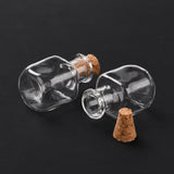10pcs Square Glass Cork Bottles - DIY Wishing Bottles for Pendant Decorations