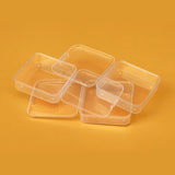 10pcs Plastic Box 6.5*6.5*1.9cm Transparent Jewelry Findings Storage