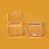 10pcs Plastic Box 6.5*6.5*1.9cm Transparent Jewelry Findings Storage
