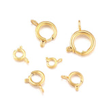 10pcs Stainless Steel 18K Spring Ring Clasp With Open Jump Ring