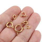 10pcs Stainless Steel 18K Spring Ring Clasp With Open Jump Ring