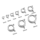 10pcs Stainless Steel 18K Spring Ring Clasp With Open Jump Ring