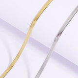 10pcs Stainless Steel 18k Flat Snake Bone Chain DIY Necklace Accessory