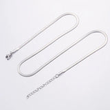 10pcs Stainless Steel 18k Flat Snake Bone Chain DIY Necklace Accessory