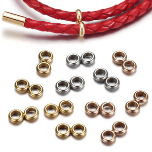 10pcs Stainless Steel Double Hole Spacer Metal Beads