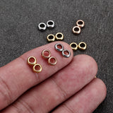 10pcs Stainless Steel Double Hole Spacer Metal Beads