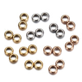 10pcs Stainless Steel Double Hole Spacer Metal Beads
