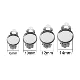 10pcs Stainless Steel Inner Round Bezel Ear Clip Tray