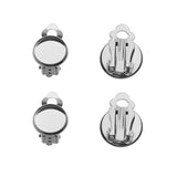 10pcs Stainless Steel Inner Round Bezel Ear Clip Tray