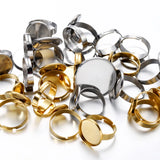10pcs Adjustable Stainless Steel Ring Base for DIY Jewelry Making