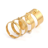 10pcs Stainless Steel Adjustable Blank Rings Setting For Ring Making