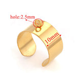 10pcs Stainless Steel Adjustable Blank Rings Setting For Ring Making