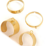 10pcs Stainless Steel Adjustable Blank Rings Setting For Ring Making