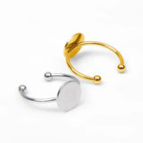 10pcs Adjustable Circle Pad Bezel Ring Base Blanks for DIY Jewelry