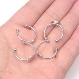 10pcs Adjustable Stainless Steel Ring Base Blanks for DIY Jewelry