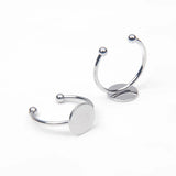 10pcs Adjustable Stainless Steel Ring Base Blanks for DIY Jewelry