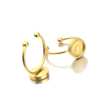 10pcs Stainless Steel Ring Settings Blank/Base 8/10/12mm Glass Cabochons,Buttons