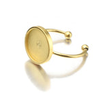 10pcs Stainless Steel Ring Settings Blank/Base 8/10/12mm Glass Cabochons,Buttons