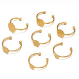 10pcs Stainless Steel Blank Tray Rings for DIY Jewelry