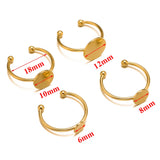 10pcs Stainless Steel Blank Tray Rings for DIY Jewelry