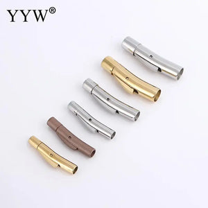 10pcs Stainless Steel Bayonet Clasp 2mm 2.5mm 5mm Push Lock Lace Buckle