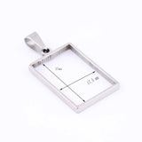 10pcs Stainless Steel Rectangle Bezel Charms for Resin Jewelry