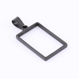 10pcs Stainless Steel Rectangle Bezel Charms for Resin Jewelry