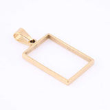 10pcs Stainless Steel Rectangle Bezel Charms for Resin Jewelry