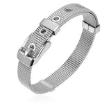 10pcs Stainless Steel Bracelet Wristband Jewelry 8mm Width