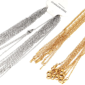10pcs Stainless Steel Chain DIY Necklaces Chokers Accessories