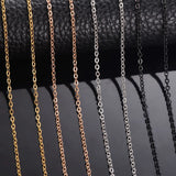 10pcs Stainless Steel Chains Necklace 1.5mm/2mm Men Women 4 colors DIY Jewelry