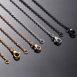 10pcs Stainless Steel Chains Necklace 1.5mm/2mm Men Women 4 colors DIY Jewelry