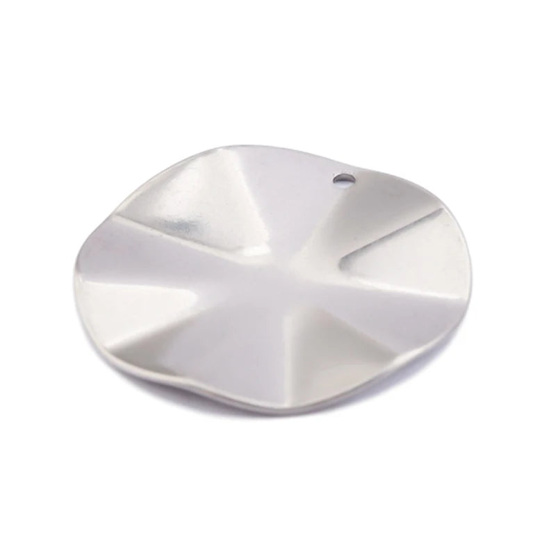 10pcs Stainless Steel Round Earrings Circle Charms For Jewelry Findings