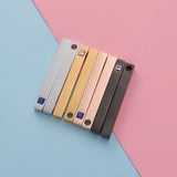10pcs Stainless Steel Engraved Bar Charms Pendant Rectangle Tag Name Plate