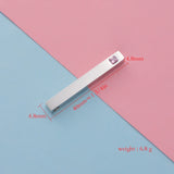 10pcs Stainless Steel Engraved Bar Charms Pendant Rectangle Tag Name Plate
