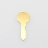 10pcs Stainless Steel Key Charms 17*25mm High Polish Mirror Surface