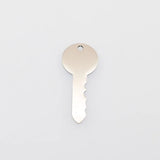 10pcs Stainless Steel Key Charms 17*25mm High Polish Mirror Surface