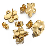 10pcs Stainless Steel Star Flower Dangle Earrings Base
