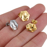 10pcs Stainless Steel Star Flower Dangle Earrings Base